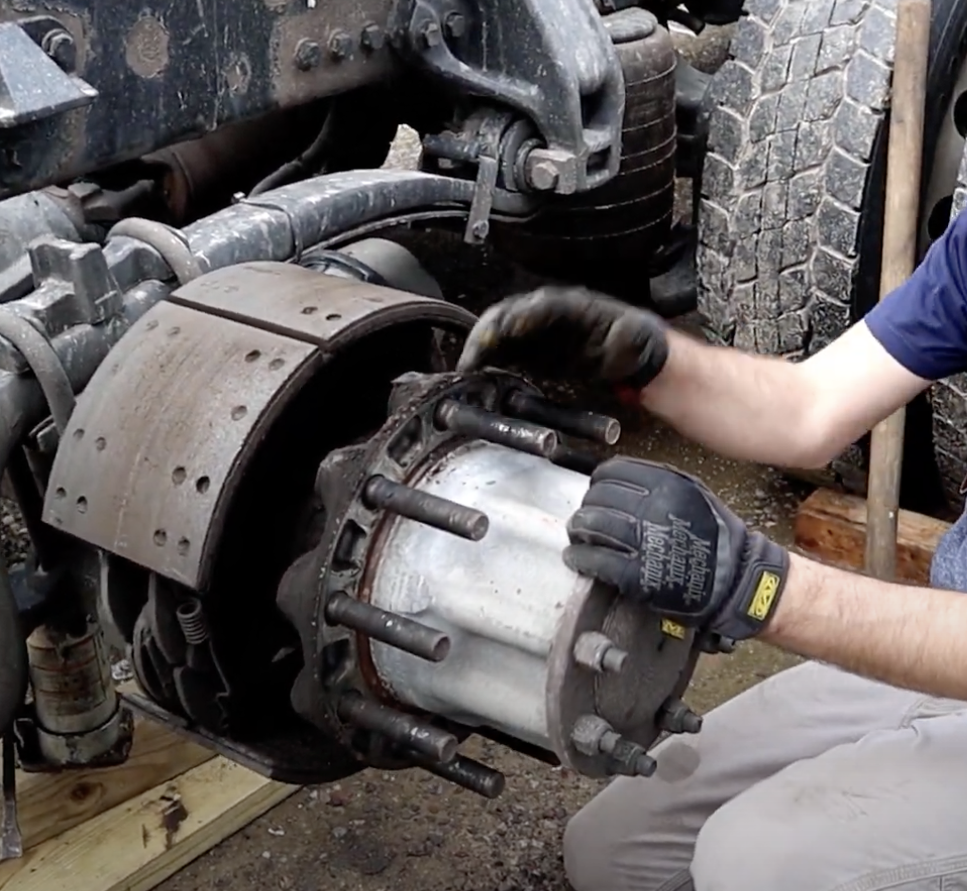 this image shows truck brake repair in Archerfield, QLD